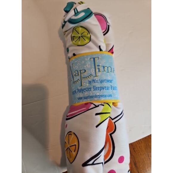 Nap Time by MCcc NEW Sportswear/Sleepwear Pants Women's M/L Summer Drinks Pullon - Picture 2 of 4